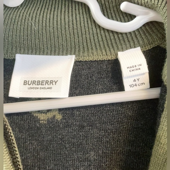 Burberry TB Monogram zipped overall in Moss Green 3T - Picture 4 of 7